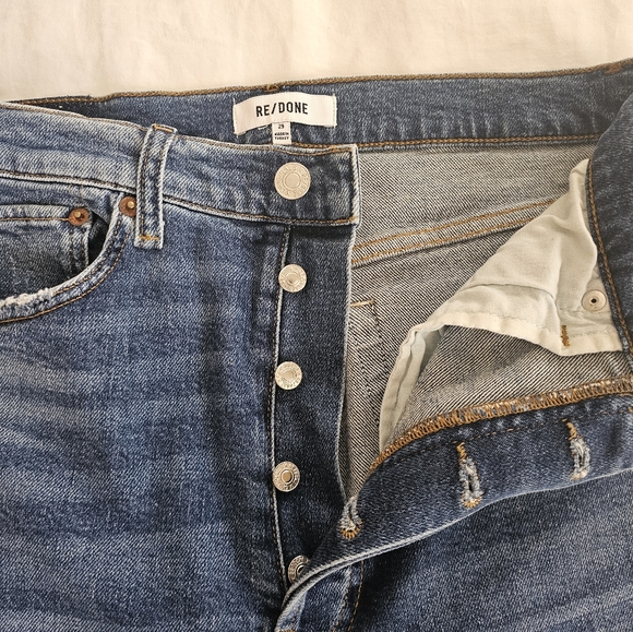 Redone 70's ultra high rise stove pipe jeans 29 - Picture 2 of 6